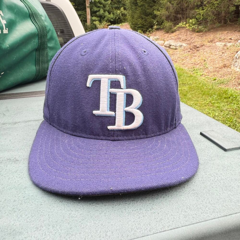 New‎ Era Tampa Bay Rays 59FIFTY Fitted Hat Modern Unisex 7 3/8 Navy Blue